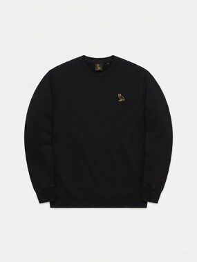 October’s Very Own OVO Gold Owl Embroidered Crewneck Sweatshirt Black Size M